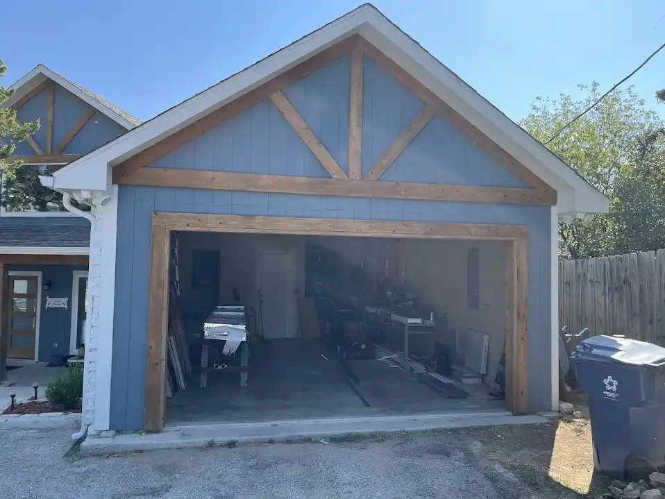 Garage opening before door installation