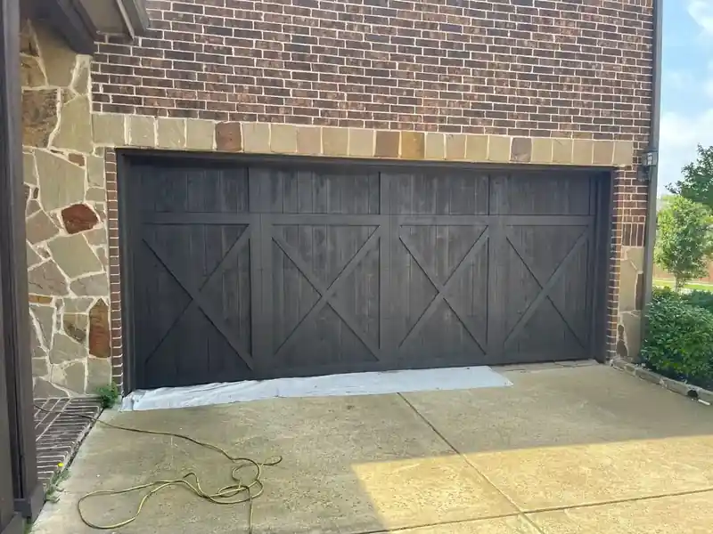 Farmhouse carriage door in North Dallas, TX