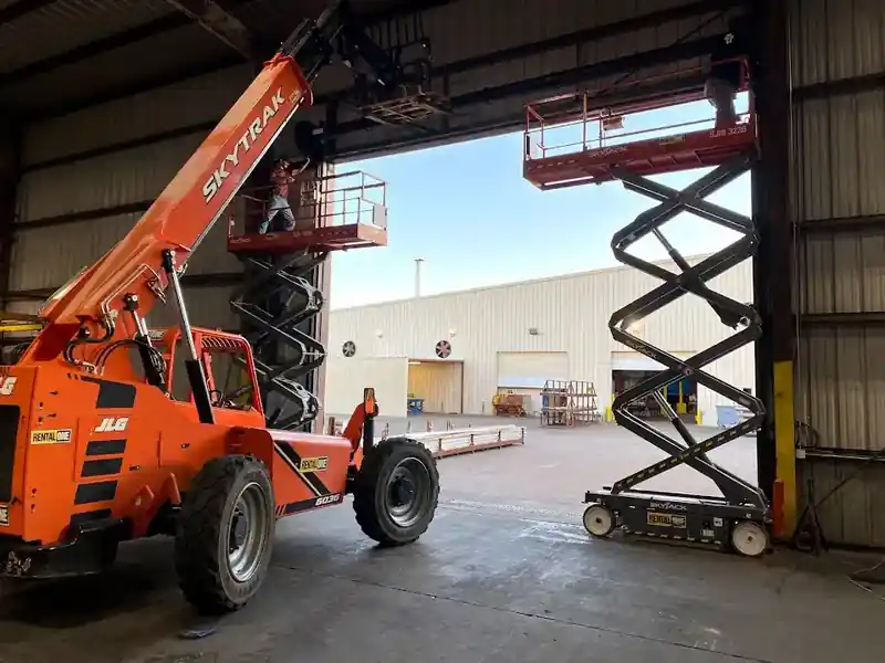 Sectional overhead door installation at distribution warehouse in Dallas, TX