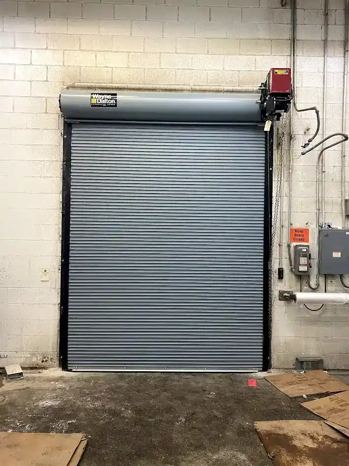 Wayne Dalton rolling steel door installation at Dallas commercial building