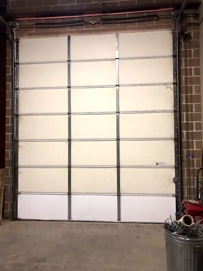 Sectional overhead door interior view at commercial facility in Dallas